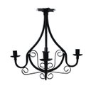 Ver imagem 5 de Lustre Preto Rustico Quatro Lâmpadas de Teto Decoração