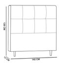 Ver imagem 2 de Cabeceira para Cama Box Casal 140 Cm Cinza - D'Rossi