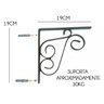 Suporte Para Prateleira Cantoneira Mao Francesa Artesanal Rustica de Ferro 19 cm - 1
