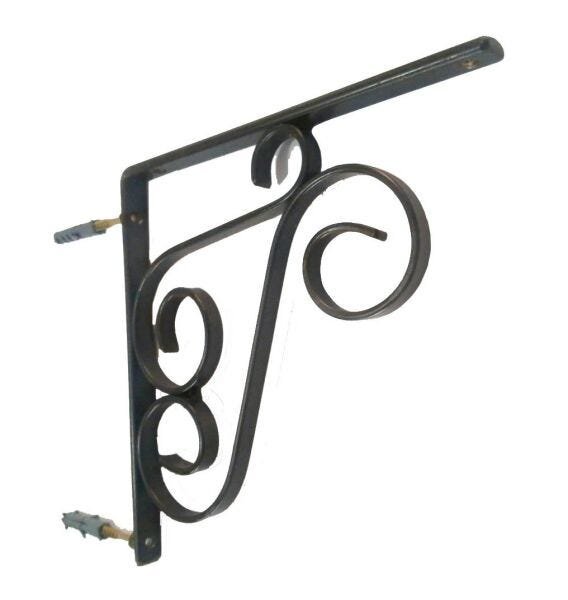 Suporte Para Prateleira Cantoneira Mao Francesa Artesanal Rustica de Ferro 19 cm - 2