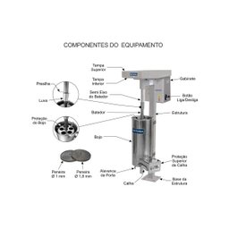 Despolpadeira de frutas 20 litros - DG20 - Selo Inmetro - Metvisa 220V - 1