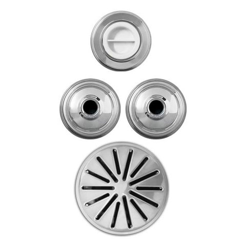 Kit 1 Aspiração 2 Retorno 1 Dreno Inox Sobrepor Para Piscina
