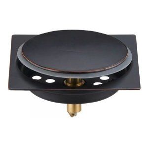 Ralo Inteligente para Piso em Inox Preto Fosco 15x15Cm.
