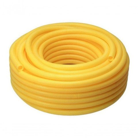 Conduite Corrugado Amarelo de 3/4 25mm Rolo C/ 50 Metros