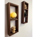 Ver imagem 3 de 2 Nichos de Madeira Maciça 50x17x9 com Divisórias