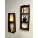 Ver imagem 4 de 2 Nichos de Madeira Maciça 50x17x9 com Divisórias