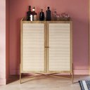 Ver imagem 2 de Armário Aparador Bar 2 Portas 93cm Arlo A10 Hanover/dourado - Mpozenato