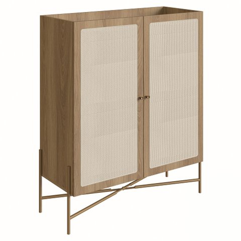 Armário Aparador Bar 2 Portas 93cm Arlo A10 Hanover/dourado - Mpozenato