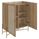 Ver imagem 5 de Armário Aparador Bar 2 Portas 93cm Arlo A10 Hanover/dourado - Mpozenato