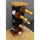 Ver imagem 2 de Adega de Mesa Aço Madeira 6 garrafas ALL STYLE