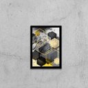 Ver imagem 2 de Quadro Decorativo Geométrico Hexágonos 34x23Cm