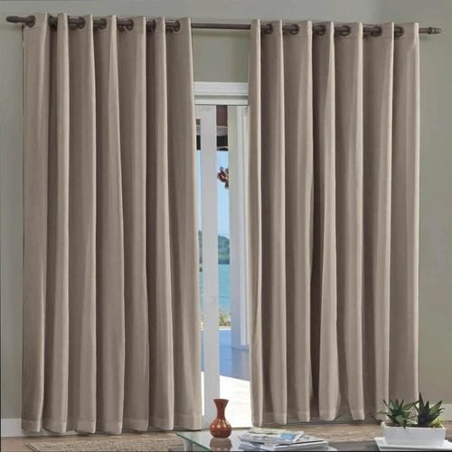 Cortina para Varão com Blackout 260x230cm Pratika Lisa Slim Bella Janela Taupe