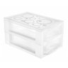 Mini Gaveteiro Médio para Organizar com 2 Gavetas Transparente - 1