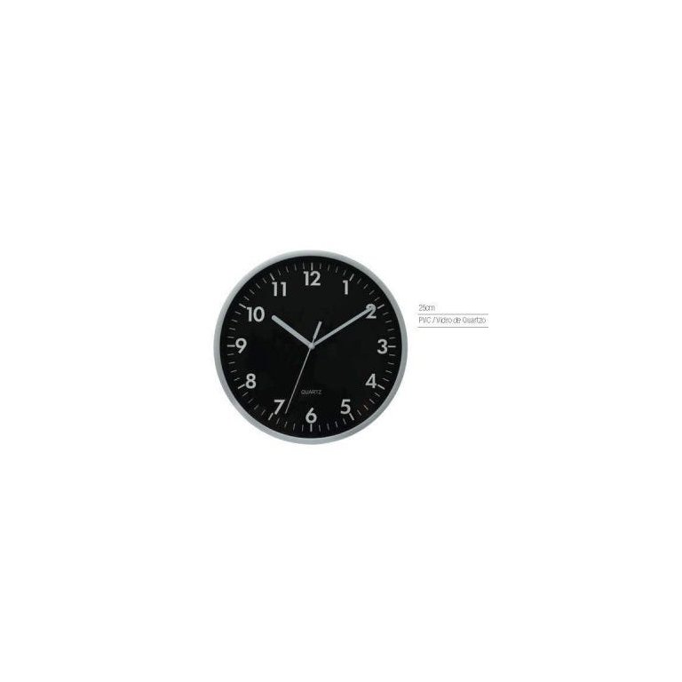 Relógio de Parede Prata 25cm - Yazi