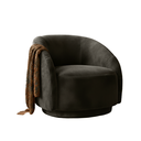 Ver imagem 2 de Poltrona Decorativa Nice Giratória Veludo Macio Premium Suporta 150kg Luxo Montada Design Curvo: Cin
