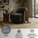 Ver imagem 5 de Poltrona Decorativa Nice Giratória Veludo Macio Premium Suporta 150kg Luxo Montada Design Curvo: Cin