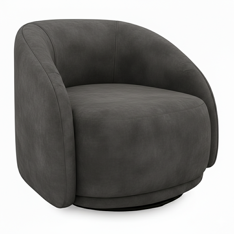 Poltrona Decorativa Nice Giratória Veludo Macio Premium Suporta 150kg Luxo Montada Design Curvo: Cin