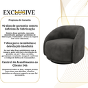 Ver mais imagens de Poltrona Decorativa Nice Giratória Veludo Macio Premium Suporta 150kg Luxo Montada Design Curvo: Cin