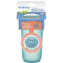 Copo de Bebê Infantil 360º Antivazamento 290ml +6 Meses Sport Kababy Azul - 2