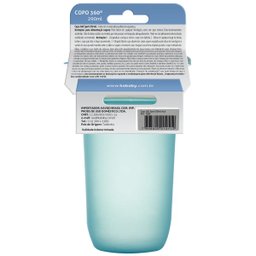 Copo de Bebê Infantil 360º Antivazamento 290ml +6 Meses Sport Kababy Azul - 4