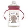 Copo de Bebê Mamadeira Com Bico de Silicone e Alças 250ml +6 Meses Kababy Rosa - 2