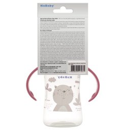 Copo de Bebê Mamadeira Com Bico de Silicone e Alças 250ml +6 Meses Kababy Rosa - 4