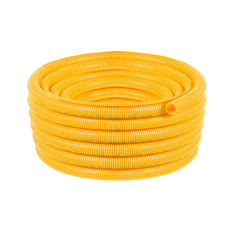 Eletrodutos Corrugado Durínflex Pvc Antichamas 25mm X 25 Metros Amarelo Durín