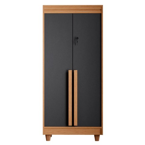 Armário Multiuso 2 Portas com Chave – Vertical com Prateleiras, para Quarto e Escritório