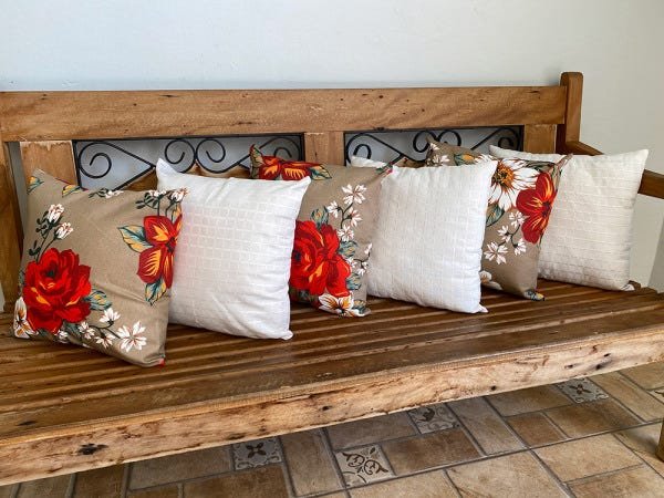Capas de Almofadas Decorativas 6 Unidades Com Ziper:KCT06111