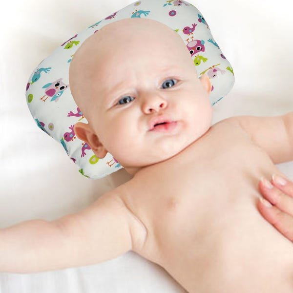 Almofada de Bebê Cabeça Suporte Protetor Infantil Macio Kababy Coruja - 3