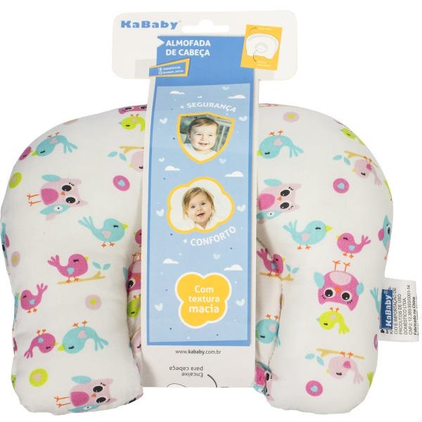 Almofada de Bebê Cabeça Suporte Protetor Infantil Macio Kababy Coruja - 2