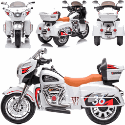 Moto Eletrica Bang Toys Road Custom Victorious Monster 12v Branca - 3