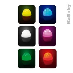 Luminária Musical Para Bebês Musicas de Ninar Sons da Natureza Teto Estrelado Formato de Ovo - 4