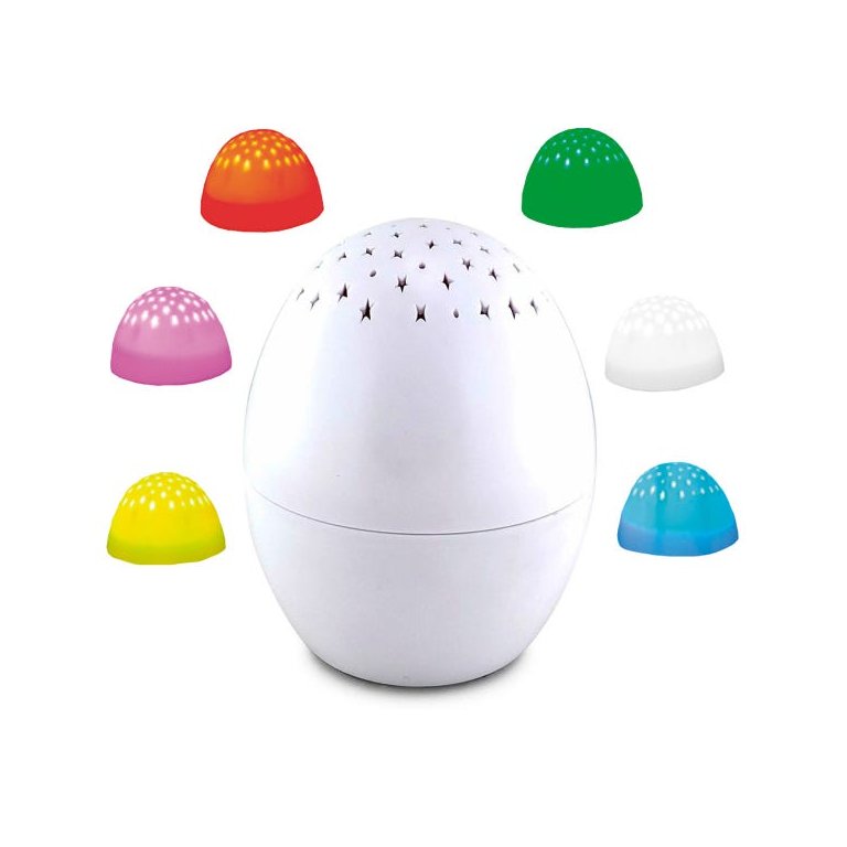 Luminária Musical Para Bebês Musicas de Ninar Sons da Natureza Teto Estrelado Formato de Ovo