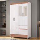 Ver imagem 5 de Guarda Roupa Solteiro 103cm com Espelho Ideal Flex Branco - Vila Rica