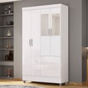 Ver mais imagens de Guarda Roupa Solteiro 103cm com Espelho Ideal Flex Branco - Vila Rica