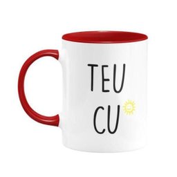 Caneca Teu Cu 325 Ml Interior E Alça Vermelha - 1 Caneca Teu Cu 325 Ml Interior E Alça Vermelha - 1