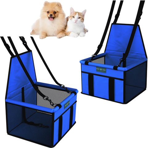Assento Cadeirinha Cadeira Pet Booster Carro Cães Gatos Azul