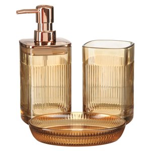 Kit Lavabo Luxo Banheiro Dispenser Líquido Saboneteira 370