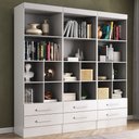 Ver imagem 1 de Estante para Livros Modulare 6 Gavetas 12 Prateleiras Branco - Panorama Móveis