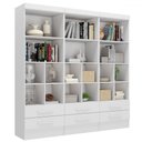 Ver imagem 2 de Estante para Livros Modulare 6 Gavetas 12 Prateleiras Branco - Panorama Móveis