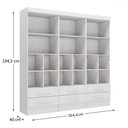 Ver imagem 4 de Estante para Livros Modulare 6 Gavetas 12 Prateleiras Branco - Panorama Móveis
