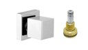 Ver imagem 1 de Acabamento para Registro Chuveiro Banheiro Quadrado Cromado Padrão Fabrimar 1/2" - 3/4" ou 1"