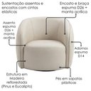Ver imagem 5 de Poltrona Decorativa Organica Essence Base Fixa Courino Tcs 725 Moll