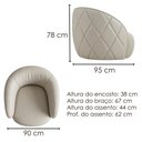 Ver imagem 3 de Poltrona Decorativa Organica Essence Base Fixa Courino Tcs 725 Moll