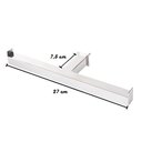 Ver imagem 5 de Porta Papel Higiênico de Parede Duplo para Banheiro 27cm em Aço Inox Polido Brilhante Linha Larissa 