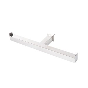 Porta Papel Higiênico de Parede Duplo para Banheiro 27cm em Aço Inox Polido Brilhante Linha Larissa 