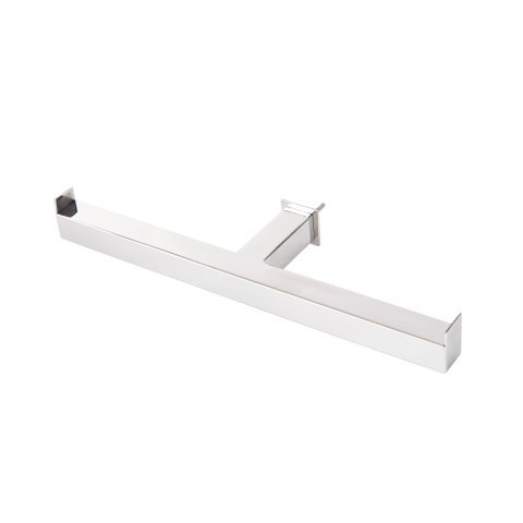 Porta Papel Higiênico de Parede Duplo para Banheiro 27cm em Aço Inox Polido Brilhante Linha Larissa 