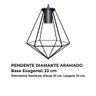 Lustre Pendente Elegante Aramado Diamante Cobre Cobre - 3