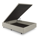 Ver imagem 6 de Cama Box Baú Viúva 120x203x42 Cm Corino Linho com Pistão a Gás